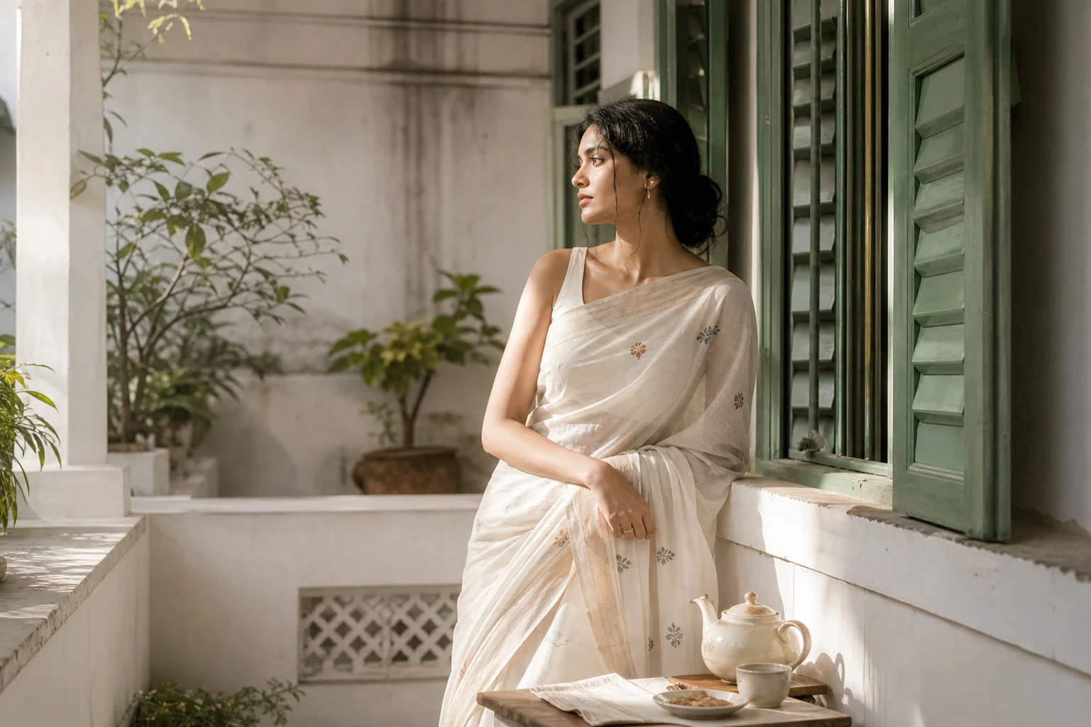 A saree selected and presented as a thoughtful gift